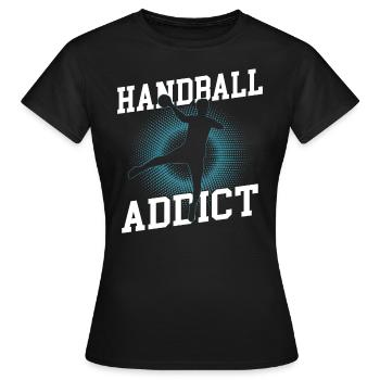 handballeur - T-shirt Femme - noir - Devant - AI Model Female 172 dark (172cm)