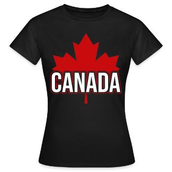 Drapeau du canada - T-shirt Femme - noir - Devant - AI Model Female 172 dark (172cm)