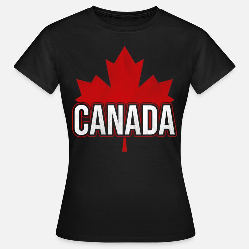 Feuille d'érable canadien drapeau canada canada - T-shirt Femme - noir