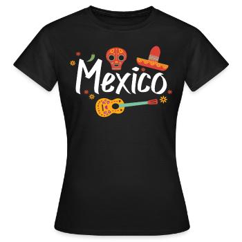 Mexiko - Frauen T-Shirt - Schwarz - Vorne - AI Model Female 172 dark (172cm)
