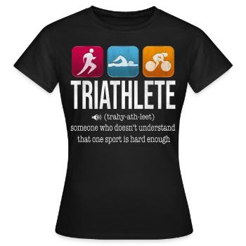 Triathlet - Frauen T-Shirt - Schwarz - Vorne - AI Model Female 172 dark (172cm)