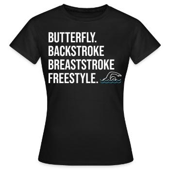 Nageurs nageurs - T-shirt Femme - noir - Devant - AI Model Female 172 dark (172cm)