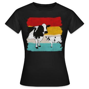 Vaches vaches - T-shirt Femme - noir - Devant - AI Model Female 172 dark (172cm)