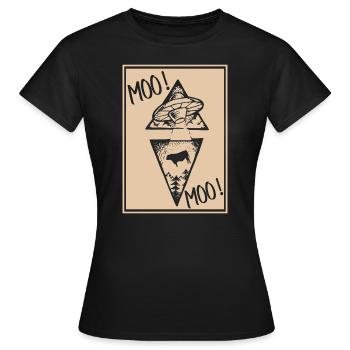 Vaches vaches - T-shirt Femme - noir - Devant - AI Model Female 172 dark (172cm)