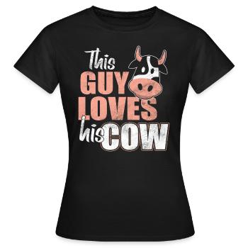 Vaches vaches - T-shirt Femme - noir - Devant - AI Model Female 172 dark (172cm)