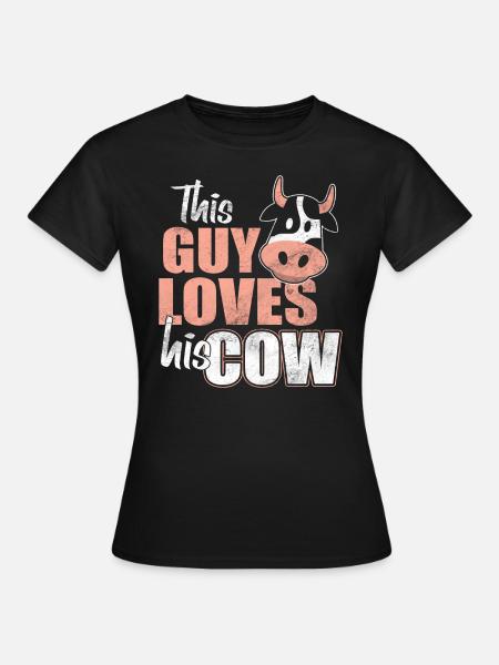 Krowe krowy - Dame-T-shirt - sort