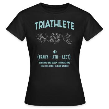 Triathlet - Frauen T-Shirt - Schwarz - Vorne - AI Model Female 172 dark (172cm)