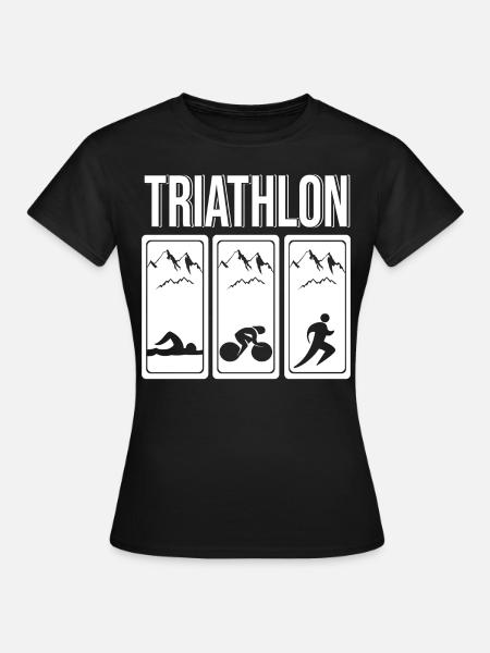 Triathlon Triathlet - Frauen T-Shirt - Schwarz