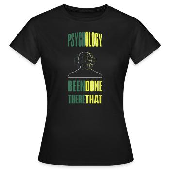 psychologist - Women's T-Shirt - black - Front - AI Model Female 172 dark (172cm)