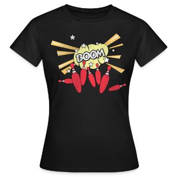 Boule de bowling bowling bowling grève de bowling - T-shirt Femme - noir - Devant - AI Model Female 172 dark (172cm)