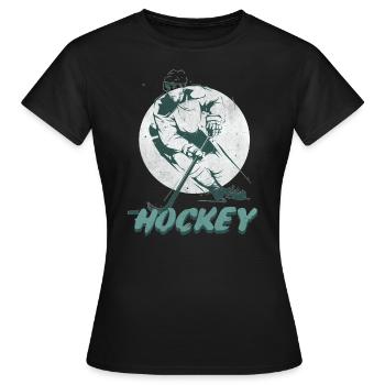Hockey sur glace Hockey sur glace Équipe de hockey sur glace - T-shirt Femme - noir - Devant - AI Model Female 172 dark (172cm)