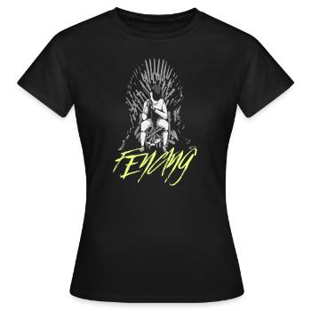 Escrime escrime - T-shirt Femme - noir - Devant - AI Model Female 172 dark (172cm)
