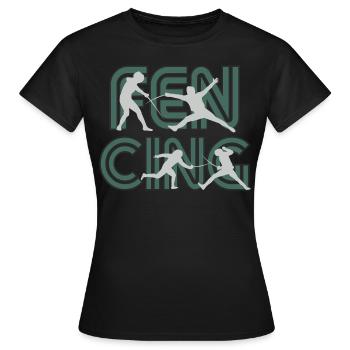 Escrime escrime - T-shirt Femme - noir - Devant - AI Model Female 172 dark (172cm)