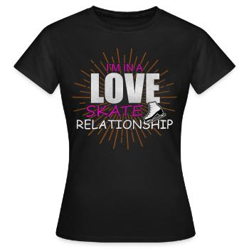 Skating figure skating - Women's T-Shirt - black - Front - AI Model Female 172 dark (172cm)