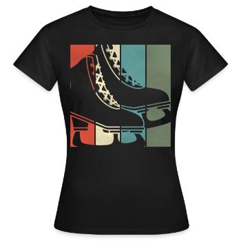 Skating figure skating - Women's T-Shirt - black - Front - AI Model Female 172 dark (172cm)