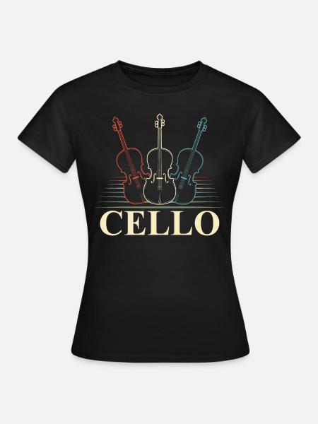 Cello - Frauen T-Shirt - Schwarz