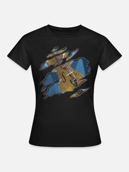 Cello Streichinstrument - Frauen T-Shirt - Schwarz