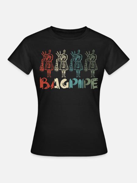 Musicien écossais écossais cornemuse - T-shirt Femme - noir