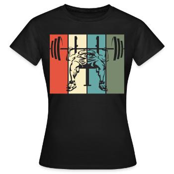 Weight Training Bench Bench Bench Fitness Gym - Women's T-Shirt - black - Front - AI Model Female 172 dark (172cm)