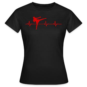 Kickboxer Kickboxen - Frauen T-Shirt - Schwarz - Vorne - AI Model Female 172 dark (172cm)