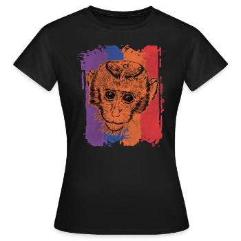 Monkey monkeys - Women's T-Shirt - black - Front - AI Model Female 172 dark (172cm)