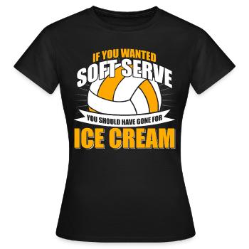Volleyball volleyball - T-shirt Femme - noir - Devant - AI Model Female 172 dark (172cm)