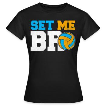 Volleyball Set Volleyball team Volleyballer - Frauen T-Shirt - Schwarz - Vorne - AI Model Female 172 dark (172cm)