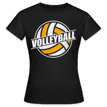 Volleyball volleyball - T-shirt Femme - noir - Devant - AI Model Female 172 dark (172cm)
