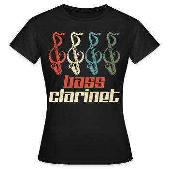 Bassklarinette Musiker Blasinstrument - Frauen T-Shirt - Schwarz - Vorne - AI Model Female 172 dark (172cm)