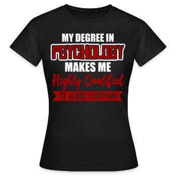 psychologie - T-shirt Femme - noir - Devant - AI Model Female 172 dark (172cm)