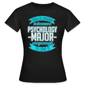 psychologist - Women's T-Shirt - black - Front - AI Model Female 172 dark (172cm)