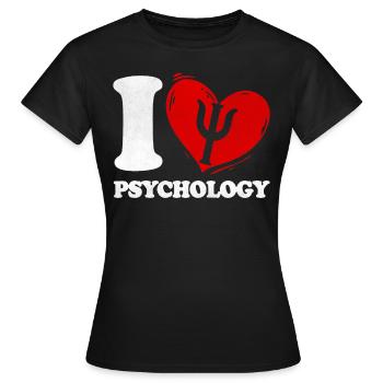 Psychologe Psychotherapeut Ich Liebe Psychologie - Frauen T-Shirt - Schwarz - Vorne - AI Model Female 172 dark (172cm)