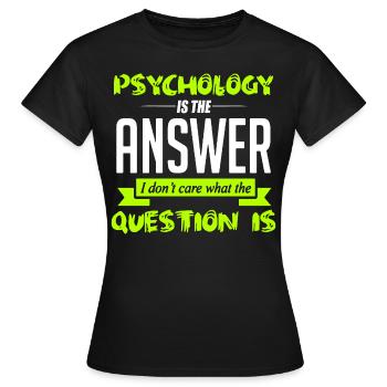 psychologie - T-shirt Femme - noir - Devant - AI Model Female 172 dark (172cm)