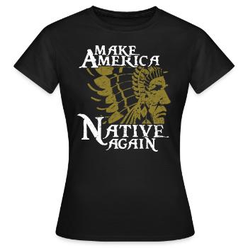 Indian - Women's T-Shirt - black - Front - AI Model Female 172 dark (172cm)