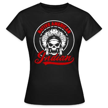 Indiens d'Amérique indigènes Indiens d'Amérique - T-shirt Femme - noir - Devant - AI Model Female 172 dark (172cm)
