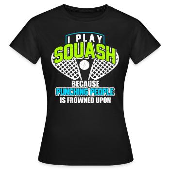 Squash - Frauen T-Shirt - Schwarz - Vorne - AI Model Female 172 dark (172cm)
