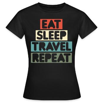 Holiday traveler - Women's T-Shirt - black - Front - AI Model Female 172 dark (172cm)