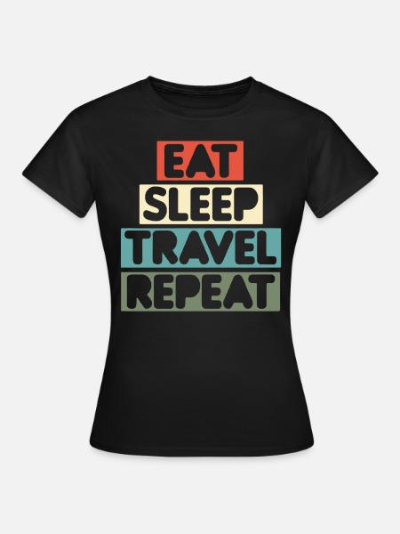Urlauber Reisender - Frauen T-Shirt - Schwarz