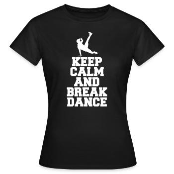 break dancing - Women's T-Shirt - black - Front - AI Model Female 172 dark (172cm)