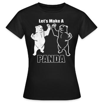 Lustige Tiere Panda - Frauen T-Shirt - Schwarz - Vorne - AI Model Female 172 dark (172cm)