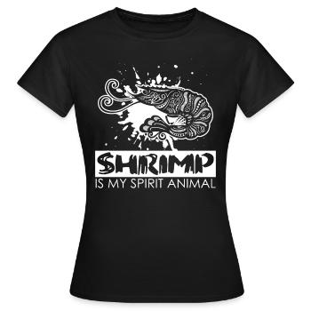 Crevettes crevettes - T-shirt Femme - noir - Devant - AI Model Female 172 dark (172cm)
