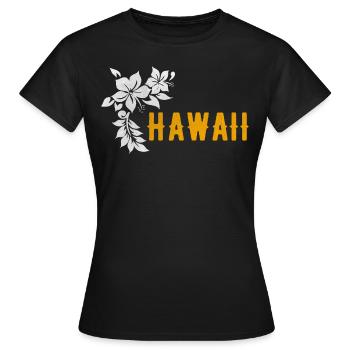 Hawaii - T-shirt Femme - noir - Devant - AI Model Female 172 dark (172cm)