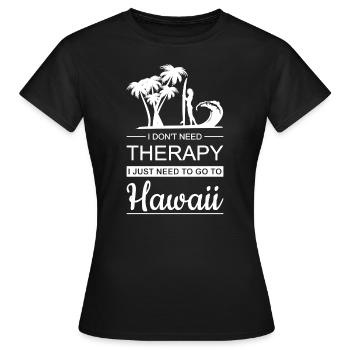 Hawaii - T-shirt Femme - noir - Devant - AI Model Female 172 dark (172cm)