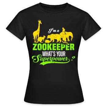 Tierpfleger - Frauen T-Shirt - Schwarz - Vorne - AI Model Female 172 dark (172cm)
