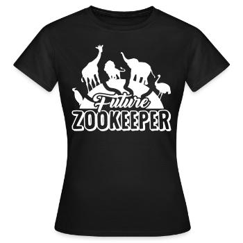 Tierpfleger Zoo Tierpflegerin Zoologie - Frauen T-Shirt - Schwarz - Vorne - AI Model Female 172 dark (172cm)