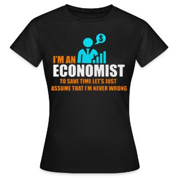 Ökonom Wirtschaft Berufe - Frauen T-Shirt - Schwarz - Vorne - AI Model Female 172 dark (172cm)