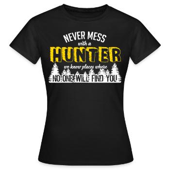 Hunting Hunting Deer Hunting Hunters - Women's T-Shirt - black - Front - AI Model Female 172 dark (172cm)