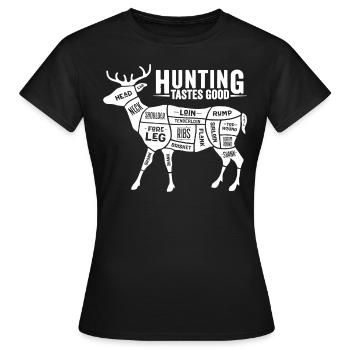 Deer hunting hunting hunter - Women's T-Shirt - black - Front - AI Model Female 172 dark (172cm)