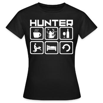 Hunting Hunters Hunting Deer Hunting - Women's T-Shirt - black - Front - AI Model Female 172 dark (172cm)