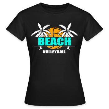 Beach volley ball beach volley vacances - T-shirt Femme - noir - Devant - AI Model Female 172 dark (172cm)